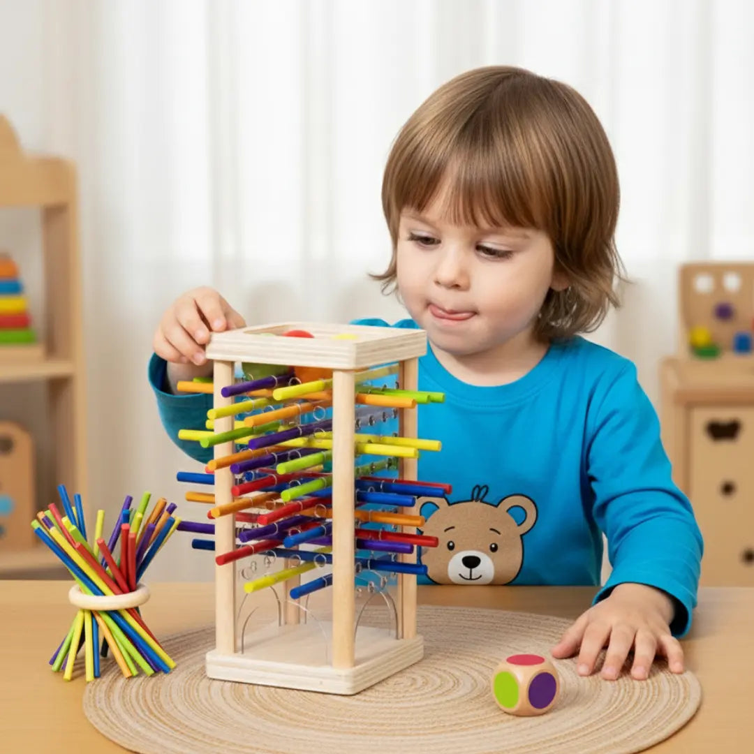 Educational 3-in-1 Wooden Ball and Stick Skill Game My Store