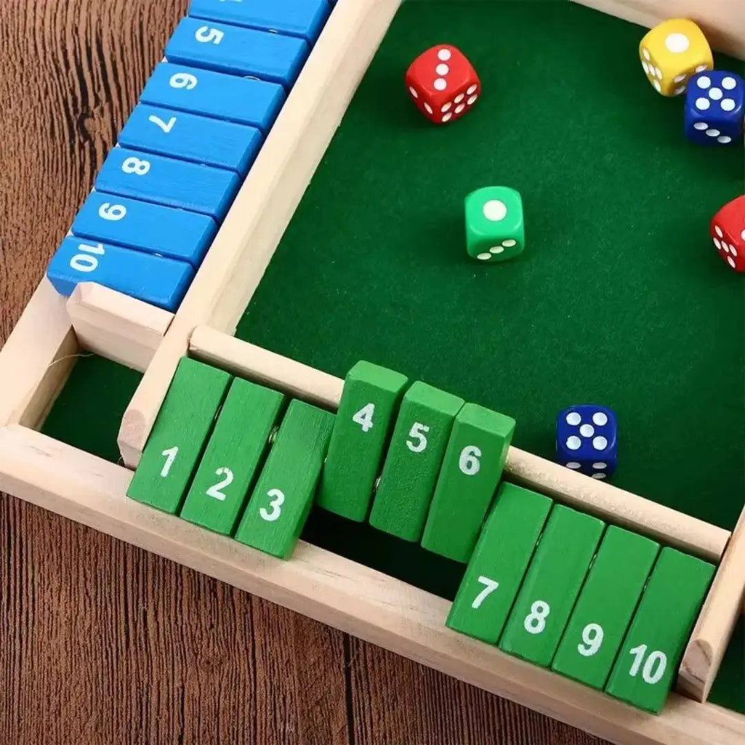 ShutTheBox Family Folding Game 4 Player Set My Store