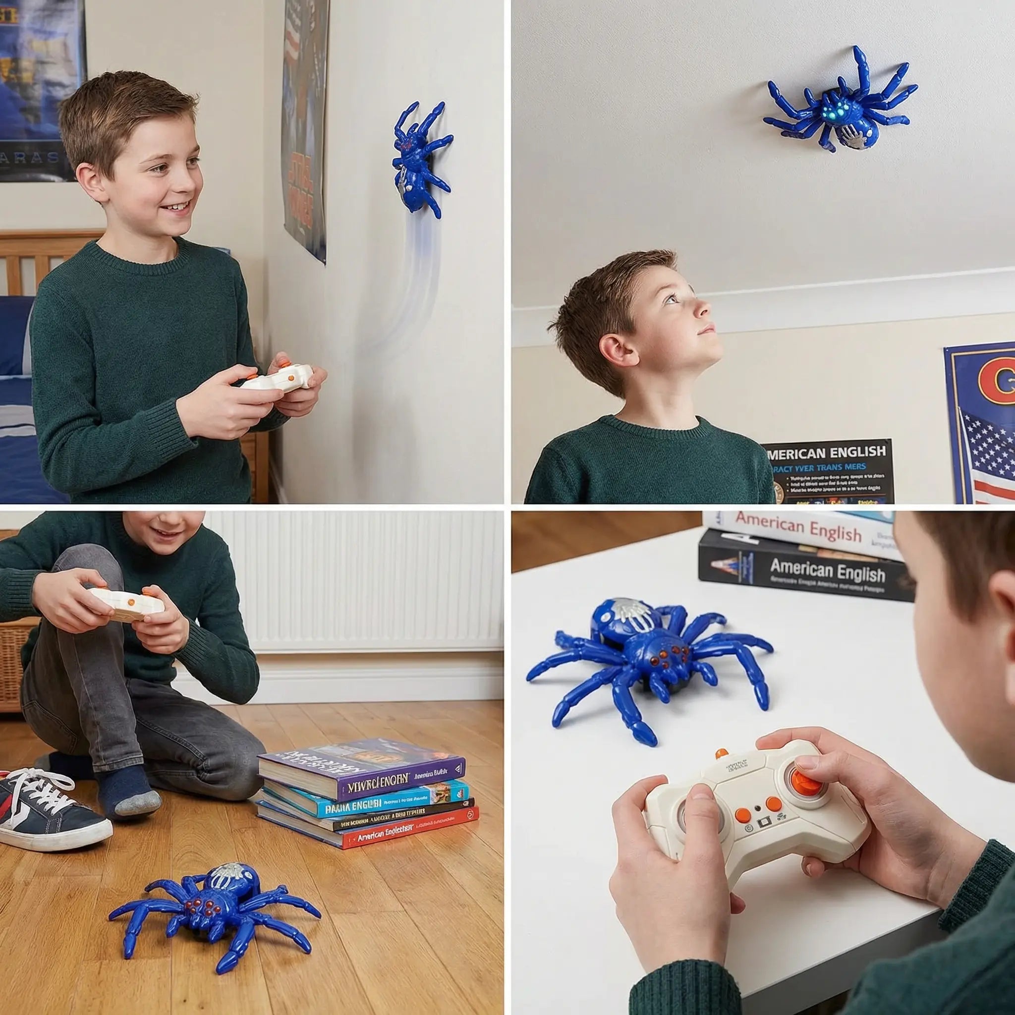 Remote-Controlled Wall-Crawling Creature – RC Spider/Lizard for Walls & Ceilings My Store