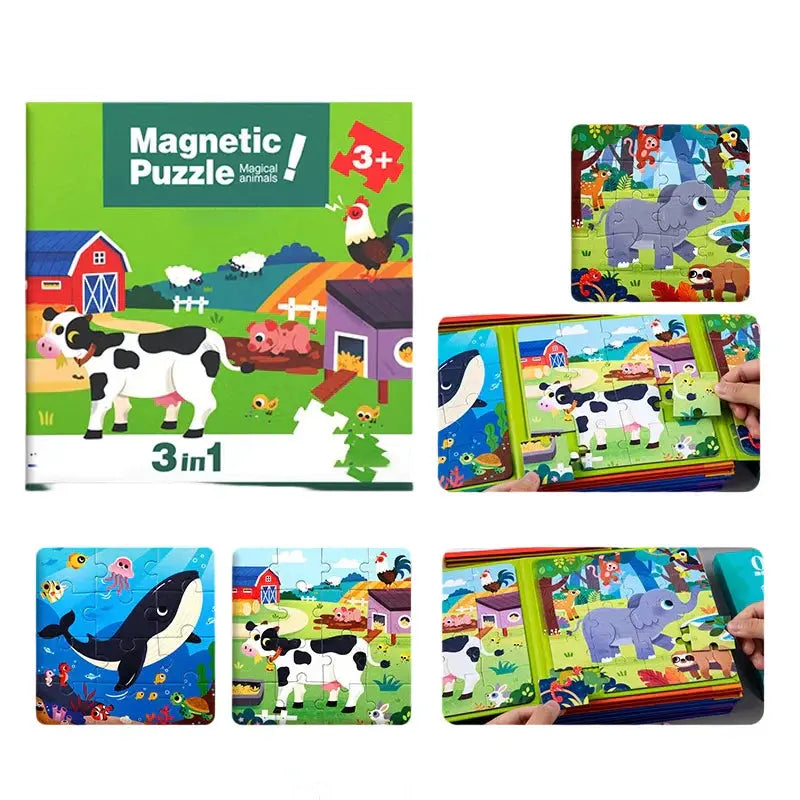 Magnetic Montessori Puzzle Book My Store