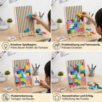 Montessori Wooden Building Blocks and Shapes Game My Store