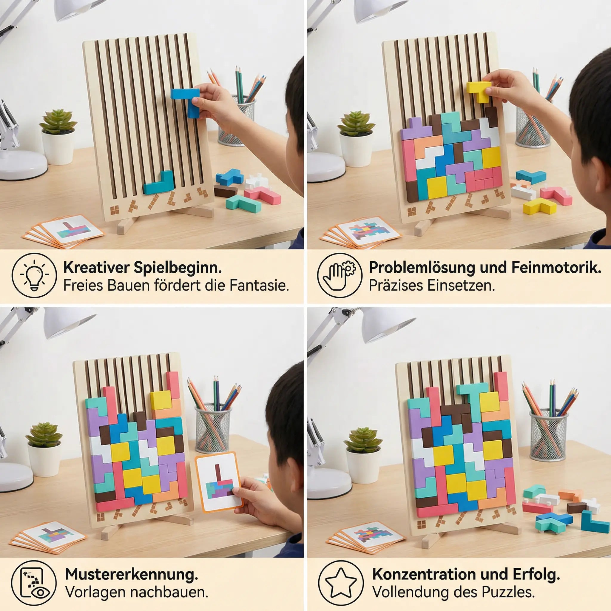 Montessori Wooden Building Blocks and Shapes Game My Store