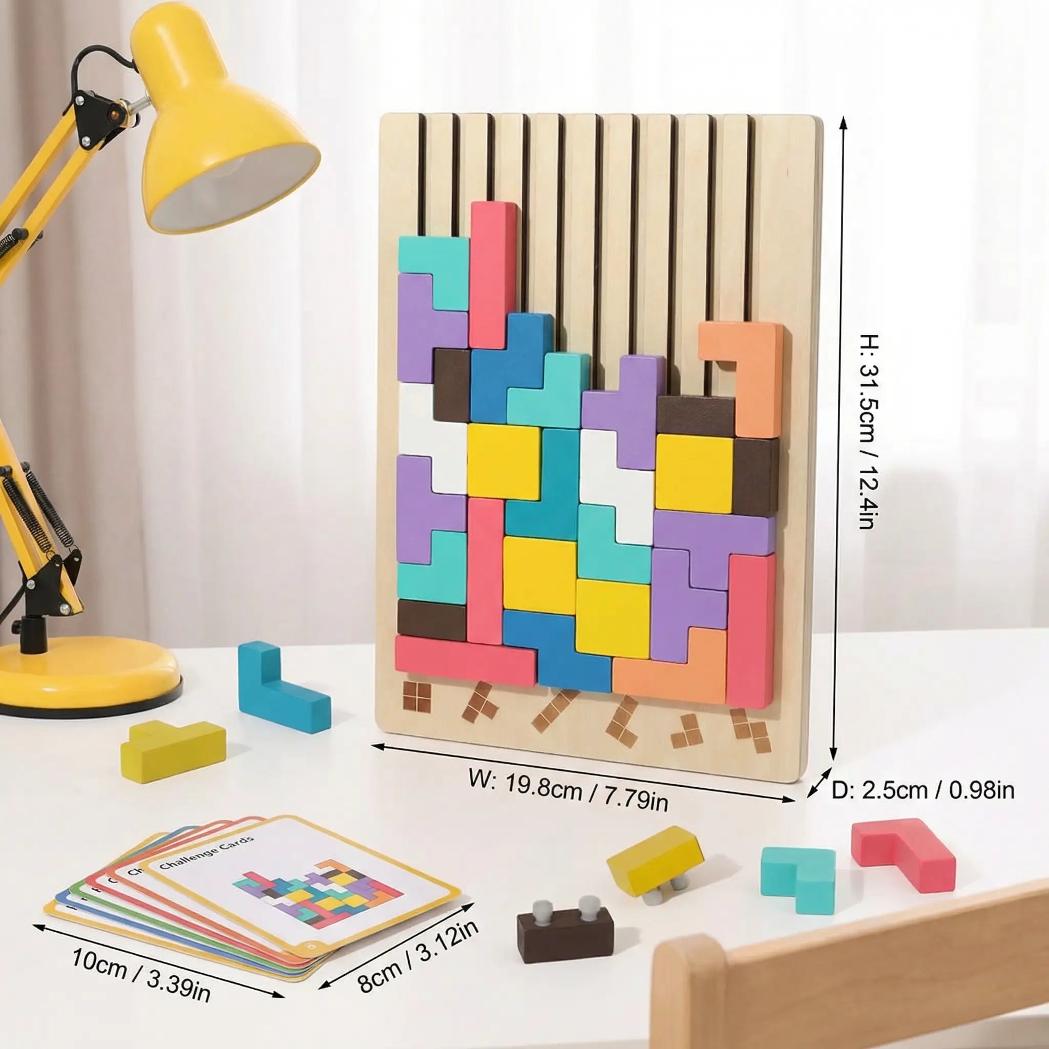 Montessori Wooden Building Blocks and Shapes Game My Store