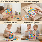Montessori Wooden Building Blocks and Shapes Game My Store