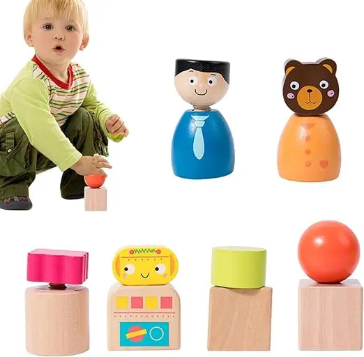 Montessori Screw Figures Wooden Toy My Store