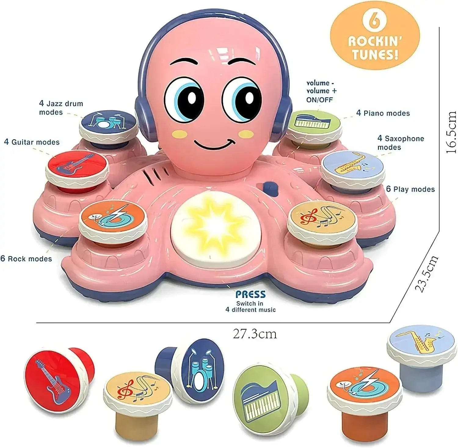 Musical Octopus Toy My Store
