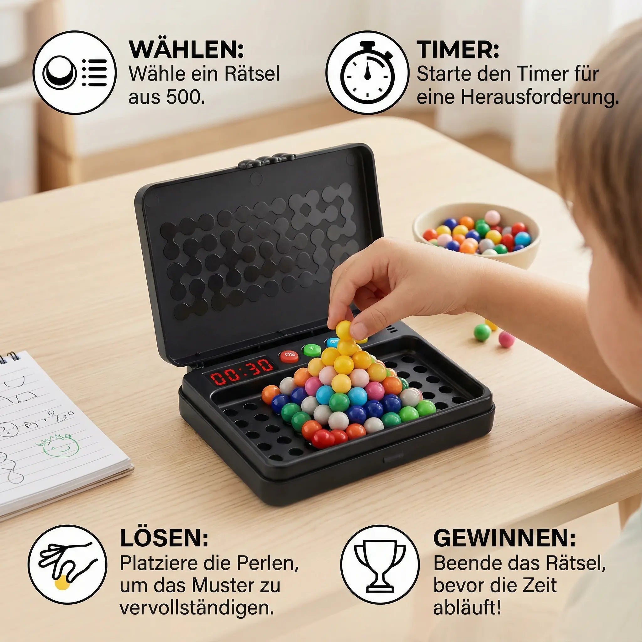 Logic Puzzle Game for Children – 500 Puzzles with Timer My Store