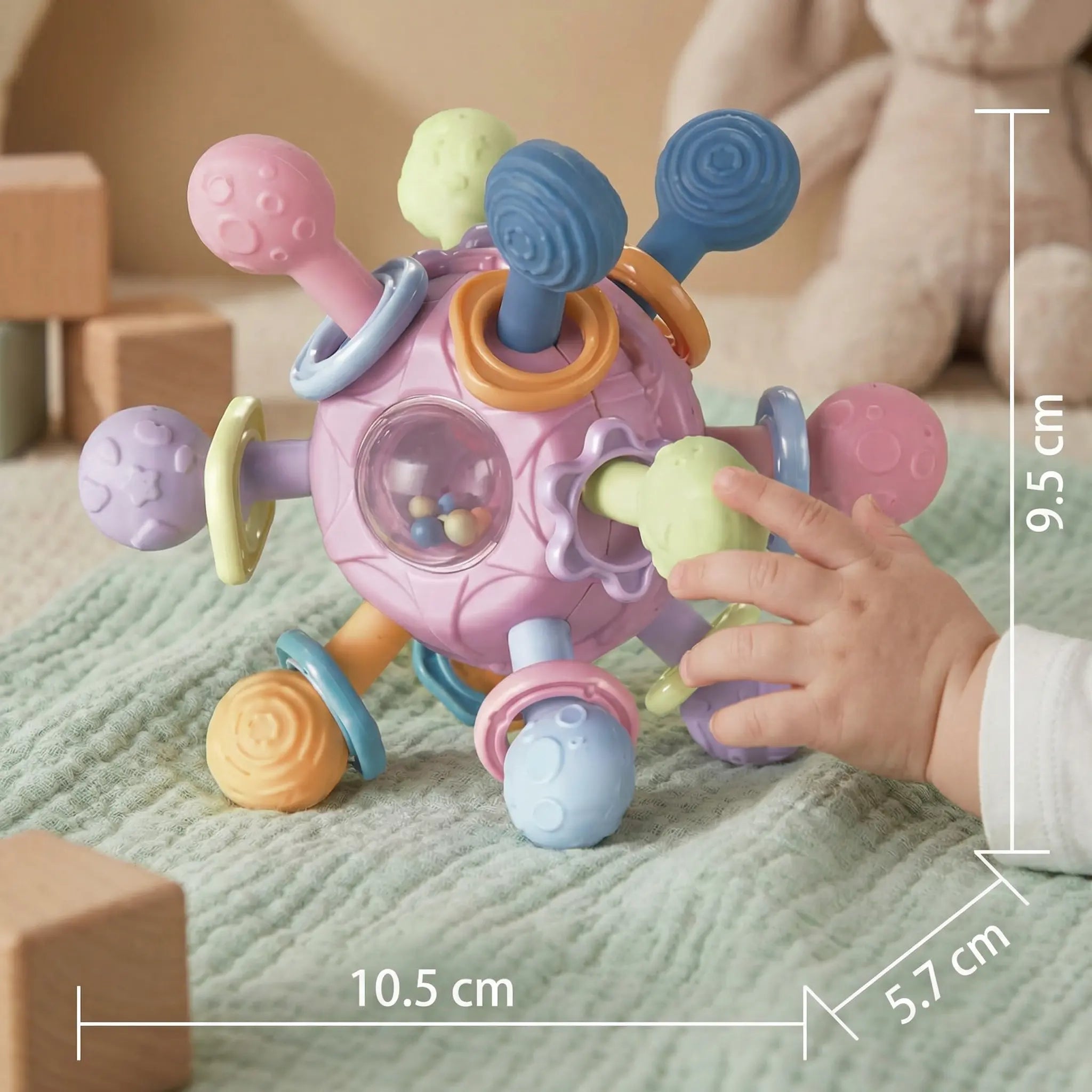 Sensory Baby Grasp Ball with Silicone Teething Aid and Rattle My Store