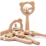 Beech Wood Baby Rattle 'Bear' My Store