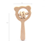 Beech Wood Baby Rattle 'Bear' My Store