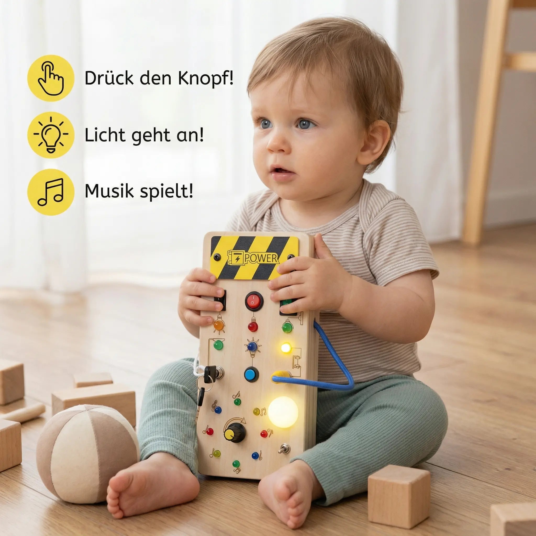 Montessori Activity Board Made of Wood My Store