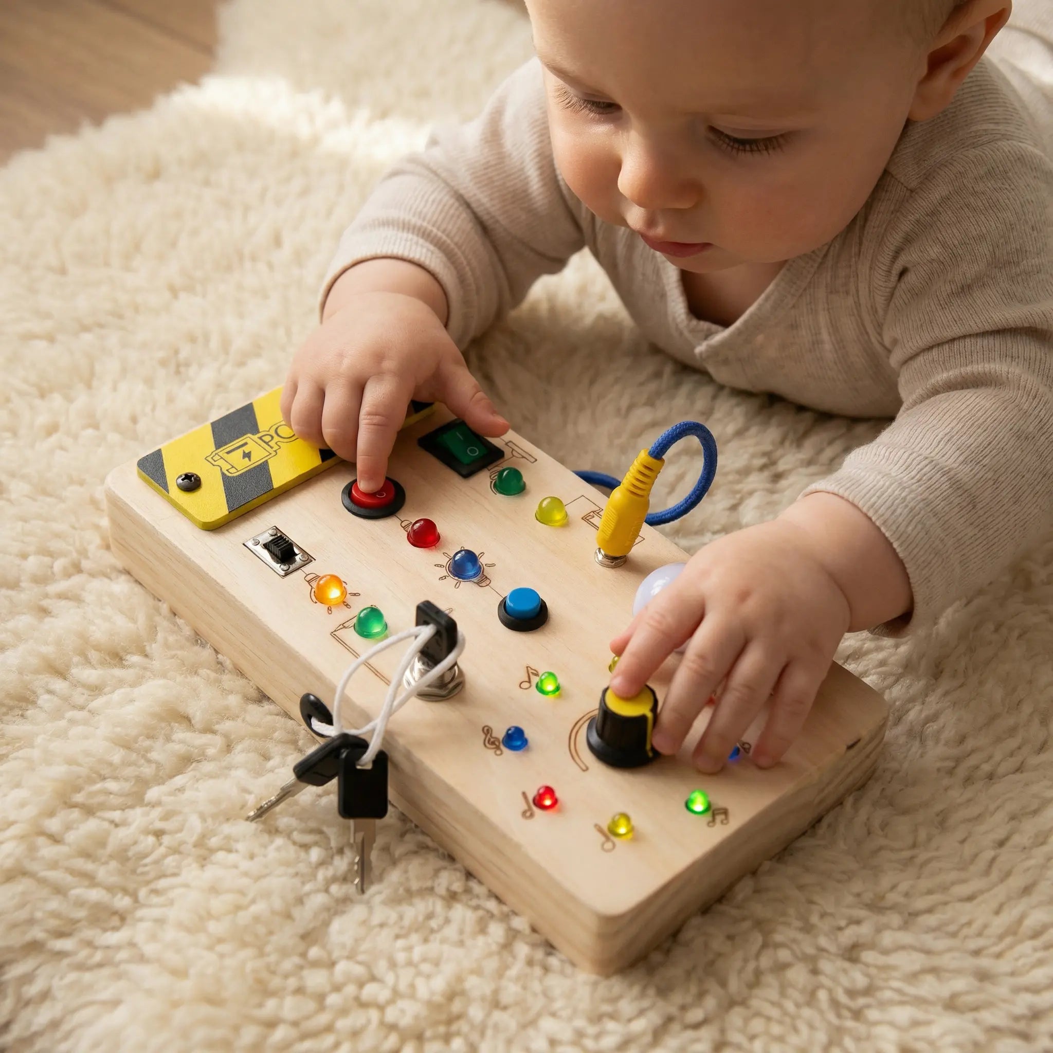Montessori Activity Board Made of Wood My Store