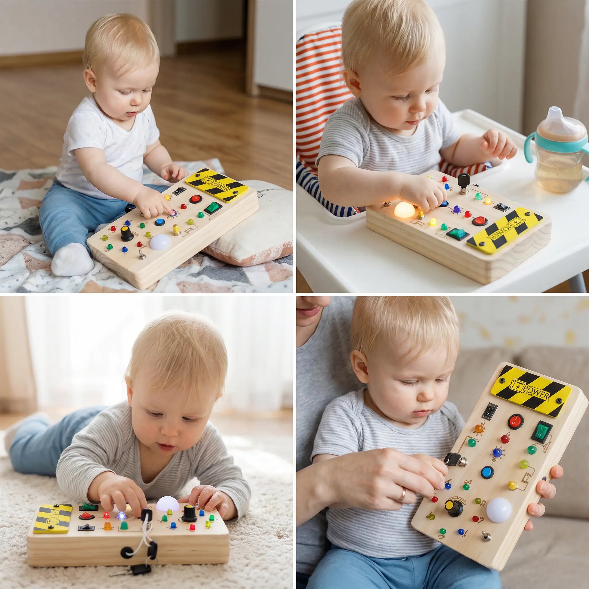 Montessori Activity Board Made of Wood My Store